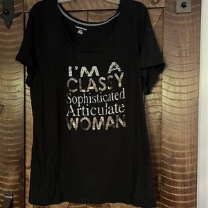 Lane Bryant size 22/24 black tee short sleeve, plus size